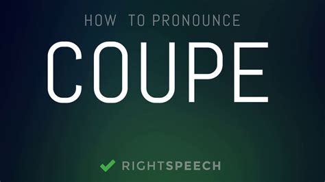 pronunciation of coupe|pronounce coupe in english.